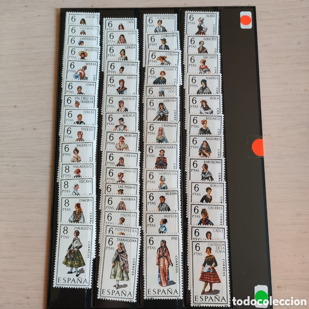 Sellos: SA1-B Espa&ntilde;a Trajes de Provincias Serie completa MNH ** 53 sellos