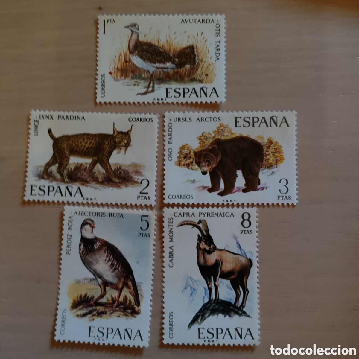 Sellos: SA1 Edifil 2036 a 2040 MNH ** Fauna Hisp&aacute;nica