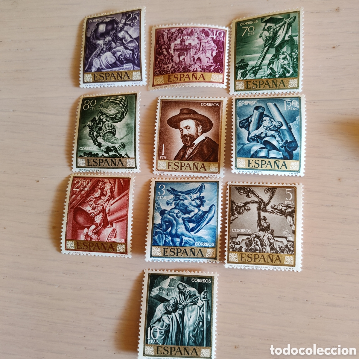 Stamps: SA1 ESPA&Ntilde;A 1968 - EDIFIL 1854 a 1863 MNH ** MARIANO FORTUNY