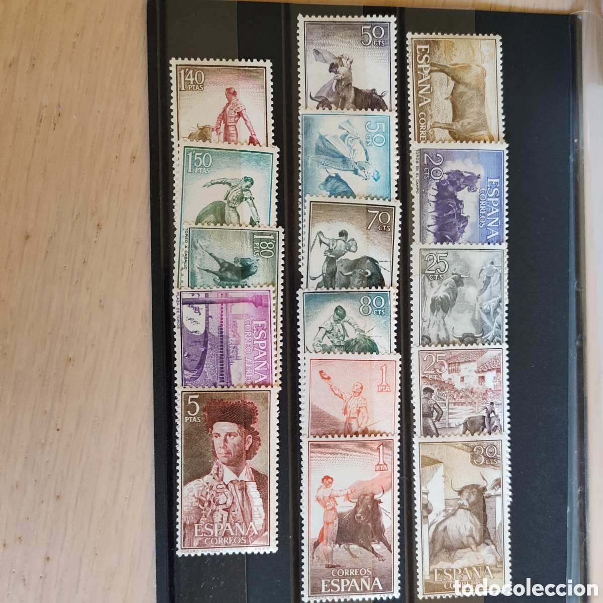 Sellos: SA1-3 Edifil 1254 a 1269 Toros MNH ** Fiesta Nacional Tauromaquia