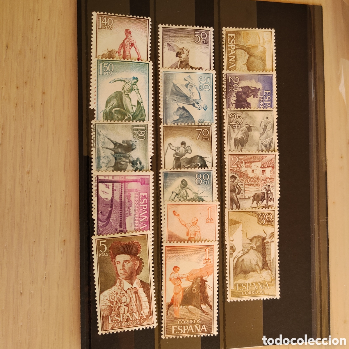 Sellos: SA1-5 Edifil 1254 a 1269 Toros MNH ** Fiesta Nacional Tauromaquia