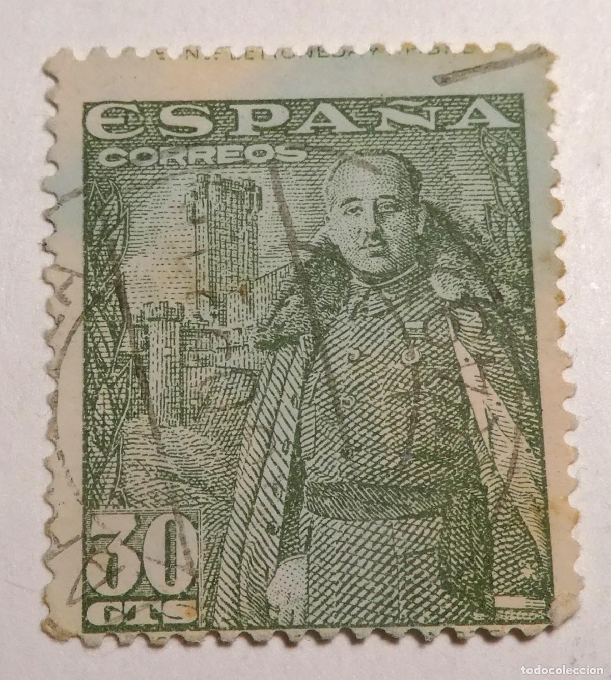 Sellos: Sello postal de 30 centimos 1954