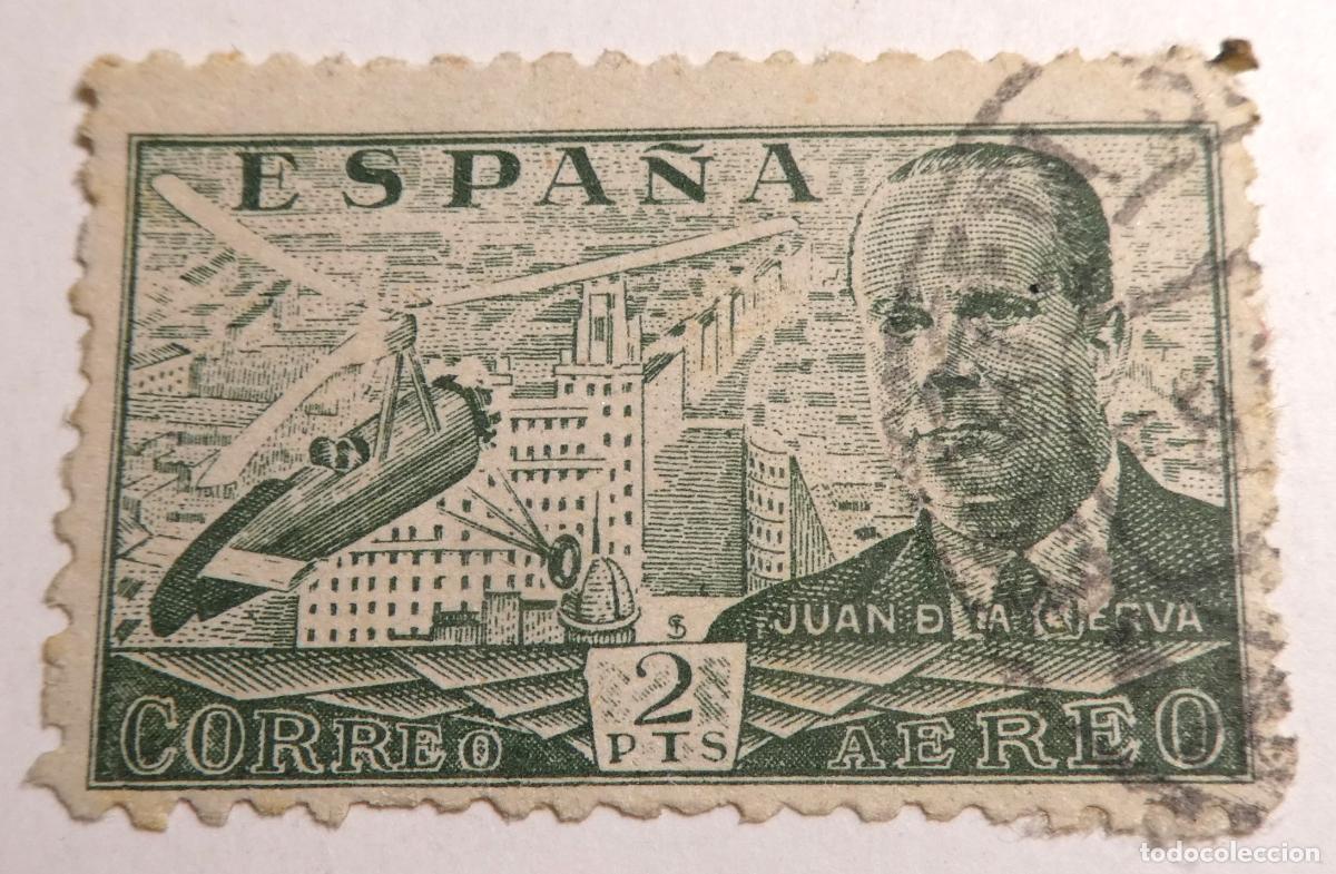 Sellos: Sello postal de Espa&ntilde;a 2 pesetas 1939, JUAN DE LA CIERVA