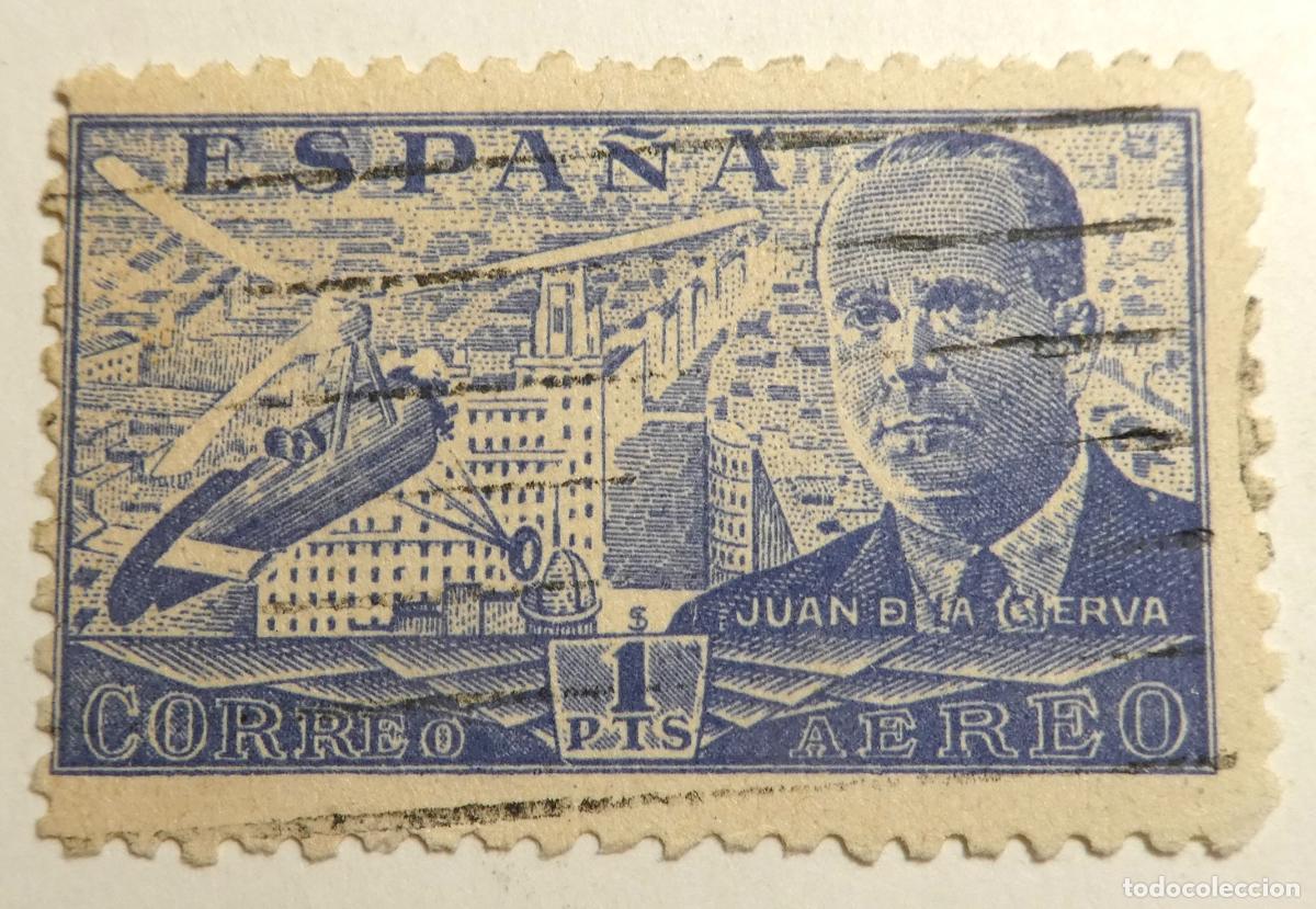 Sellos: Sello postal de Espa&ntilde;a 1 peseta 1939, JUAN DE LA CIERVA