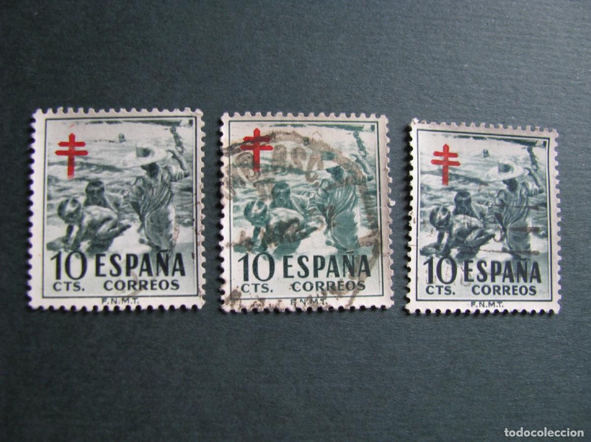 Sellos: ESPA&Ntilde;A VARIEDAD COLOR A&Ntilde;O 1951 PRO TUBERCULOSOS EDIFIL 1104
