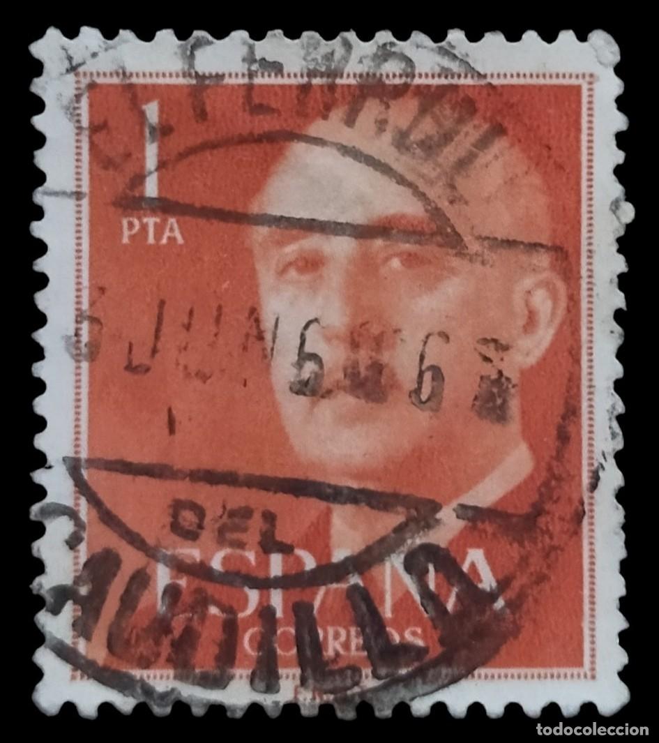 Sellos: FRANCO 1955- 1956. FECHADOR EL FERROL DEL CAUDILLO. USADO.