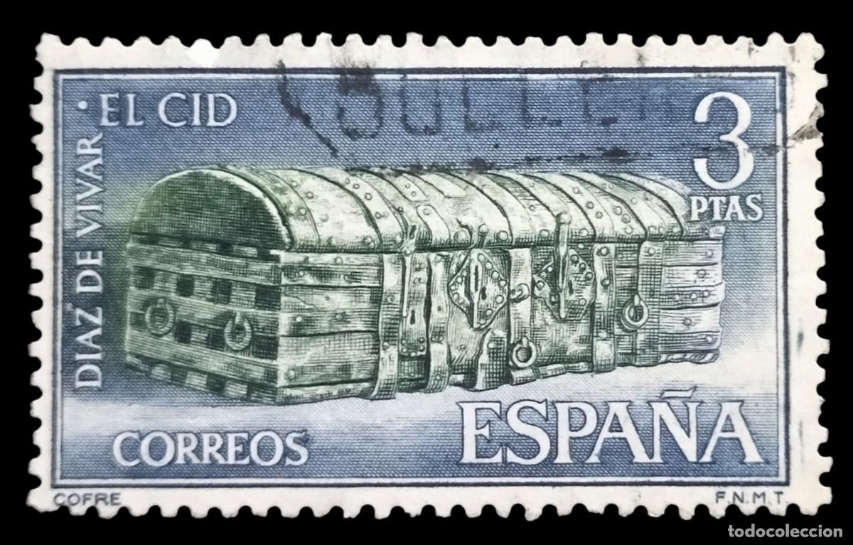 Sellos: ESPA&Ntilde;A 1962 El Cid. Edifil 1446. USADO.
