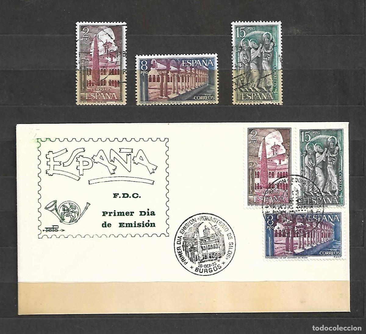 Sellos: Monasterio de Silos , Espa&ntilde;a, sellos emit. 26-10-1973
