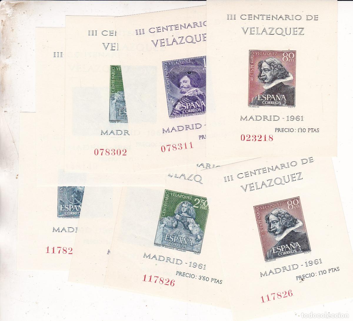Sellos: SS37- HOJITAS VELAZQUEZ Edifil 1344 /47 x 2 Series VARIEDAD ** Sin Fijasellos.LUJO