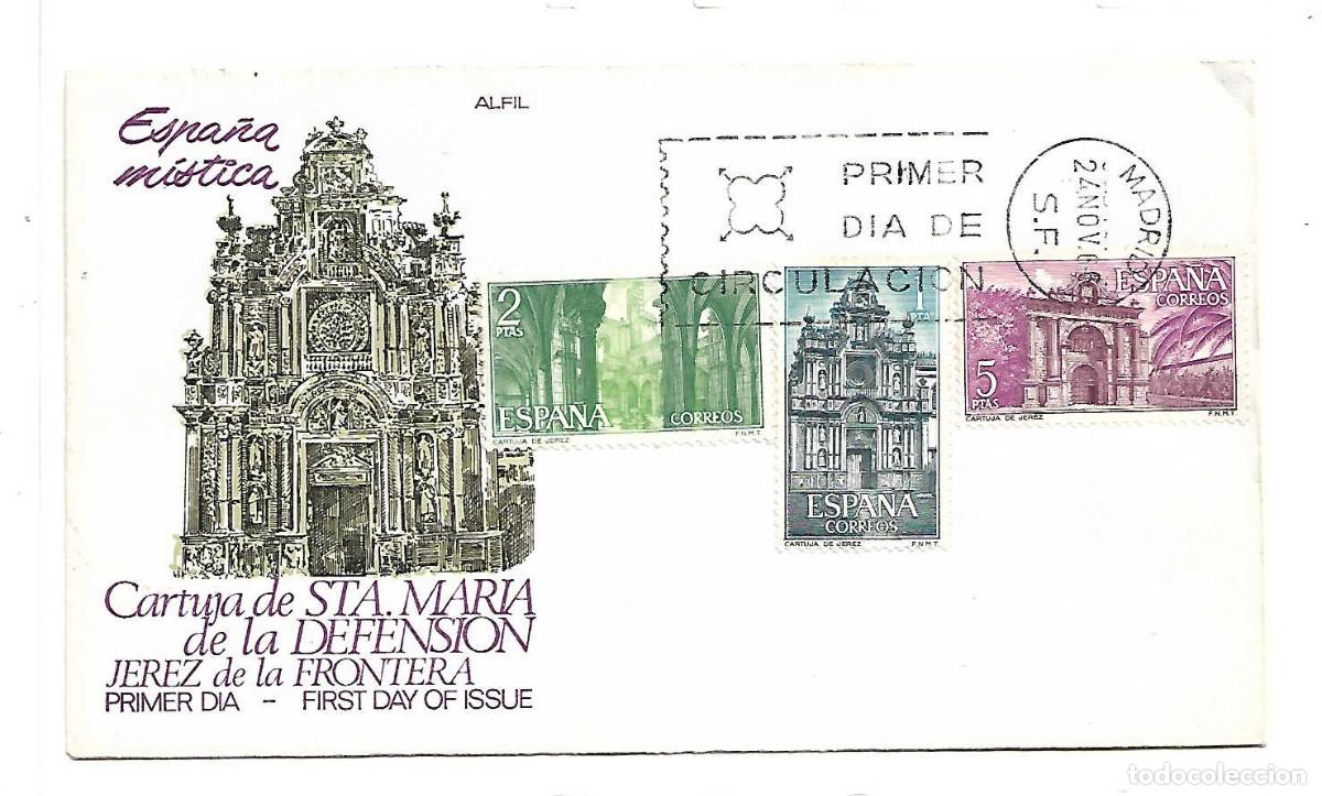 Sellos: Monasterio de Sta. Mar&iacute;a,Defensi&oacute;n, Jerez, Espa&ntilde;a, SPD. 24-11-1966