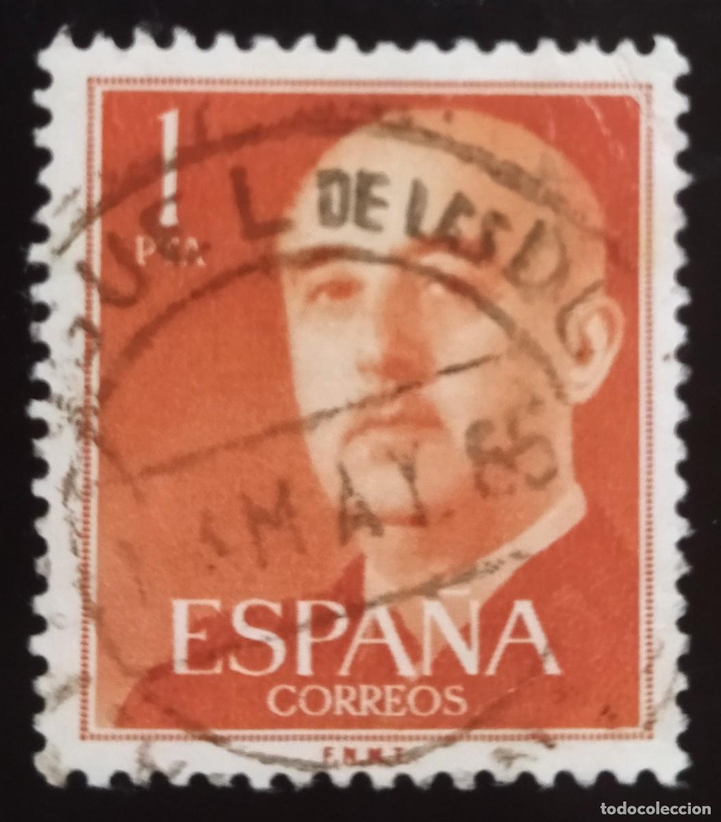 Sellos: FRANCO 1955- 1956. FECHADOR SAN MIGUEL DE LAS DUE&Ntilde;AS (LEON). USADO.