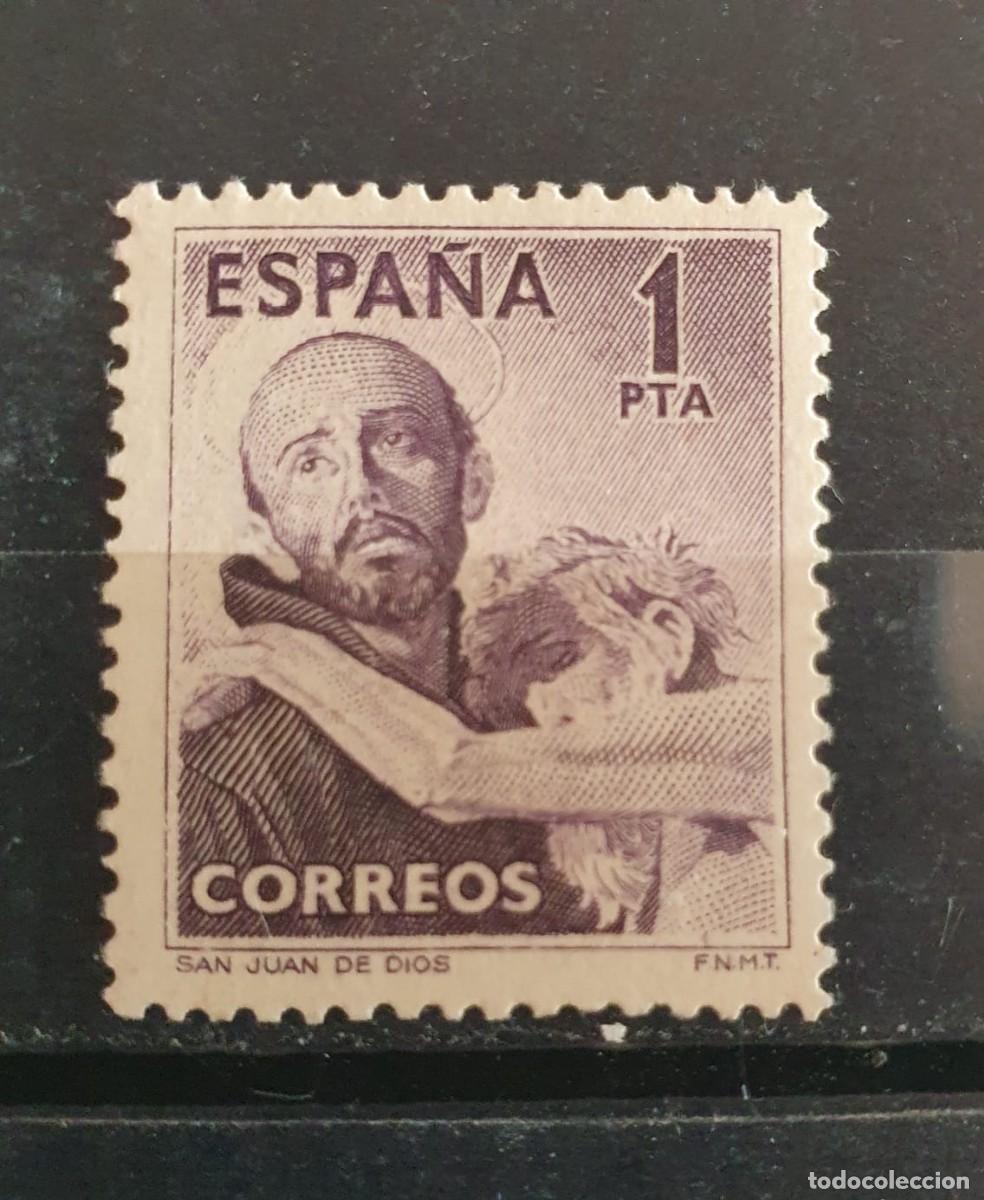 Sellos: EDIFIL 1070 ** SAN JUAN DE DIOS ESPA&Ntilde;A 1950