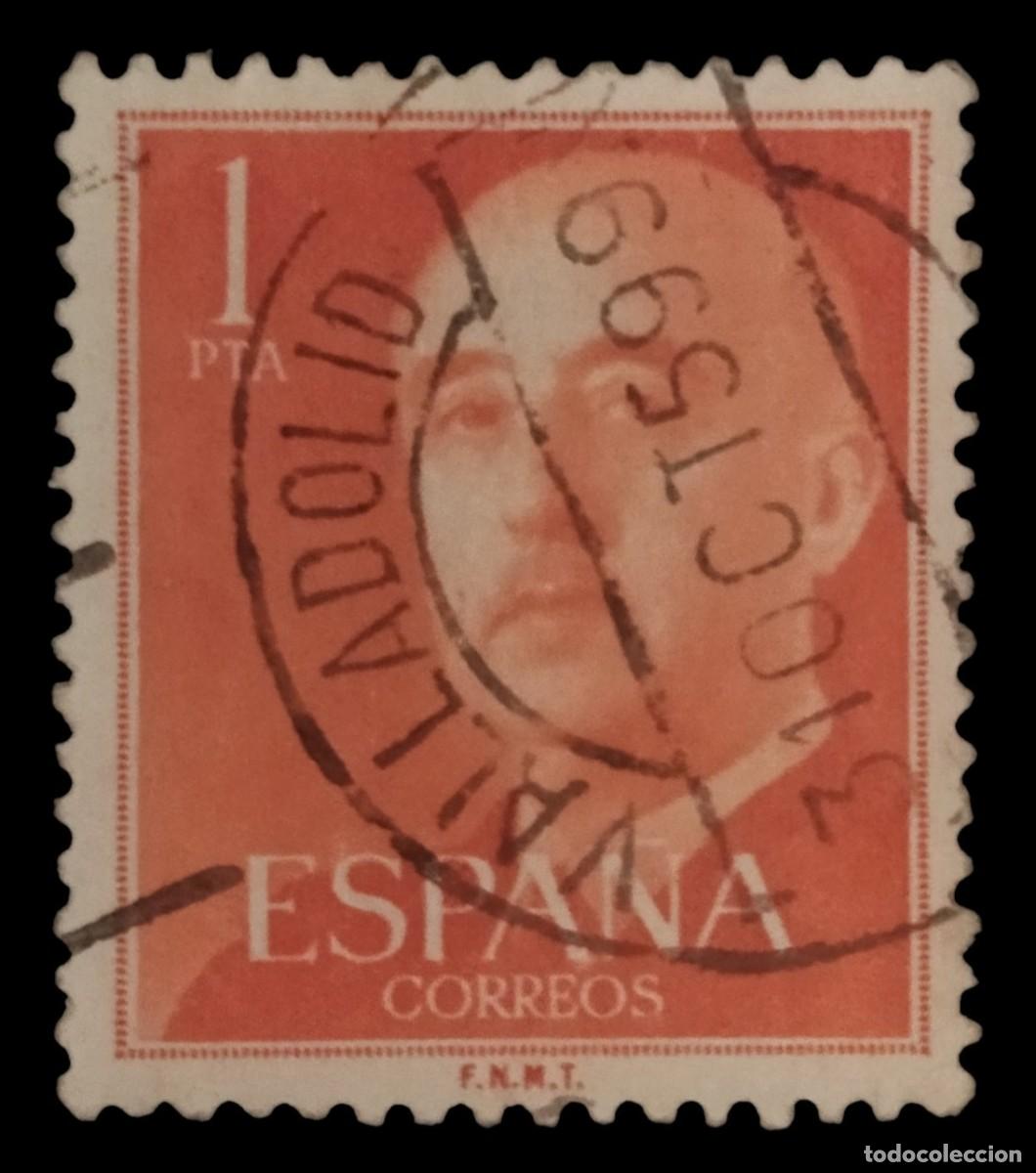 Sellos: FRANCO 1955- 1956. FECHADOR VALLADOLID. USADO.
