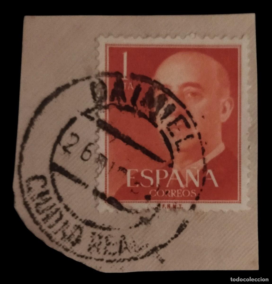 Sellos: FRANCO 1955- 1956. FECHADOR DAIMIEL (CIUDAD REAL). USADO.