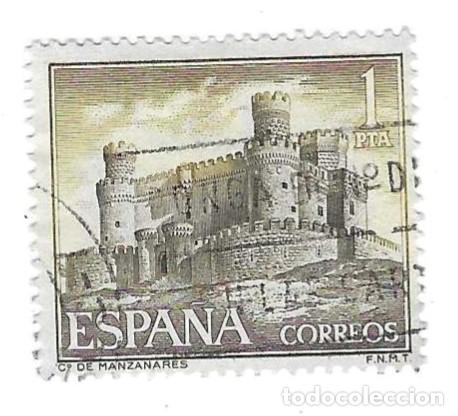 Sellos: Sello usado Espa&ntilde;a. Edifil n&ordm; 1744. Castillos de Espa&ntilde;a. Manzanares el Real. Madrid. ref. 1u-1744