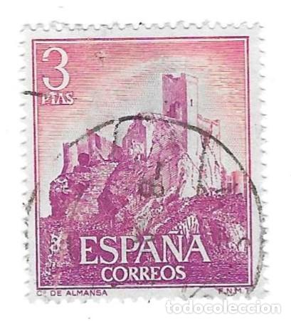 Sellos: Sello usado Espa&ntilde;a. Edifil n&ordm; 1745. Castillos de Espa&ntilde;a. Almansa. Albacete. ref. 1u-1745