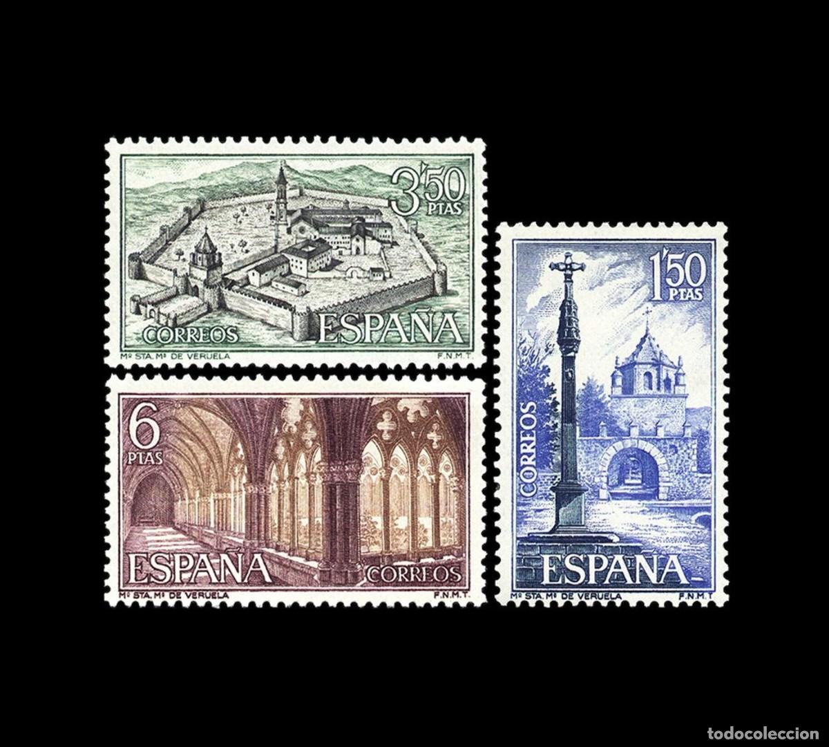 Sellos: Espa&ntilde;a 1967 | Monasterio de Veruela | Ed 1834/6 - Yv 1493/5 - Mi 1728/30 MNH **
