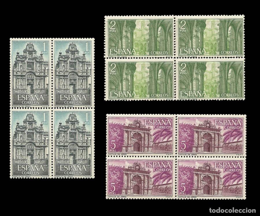 Sellos: 3 bloques Edifil 1761-1763 nuevos sin charnela MNH ** 1966 Cartuja de Santa Mar&iacute;a de la Defensi&oacute;n, J