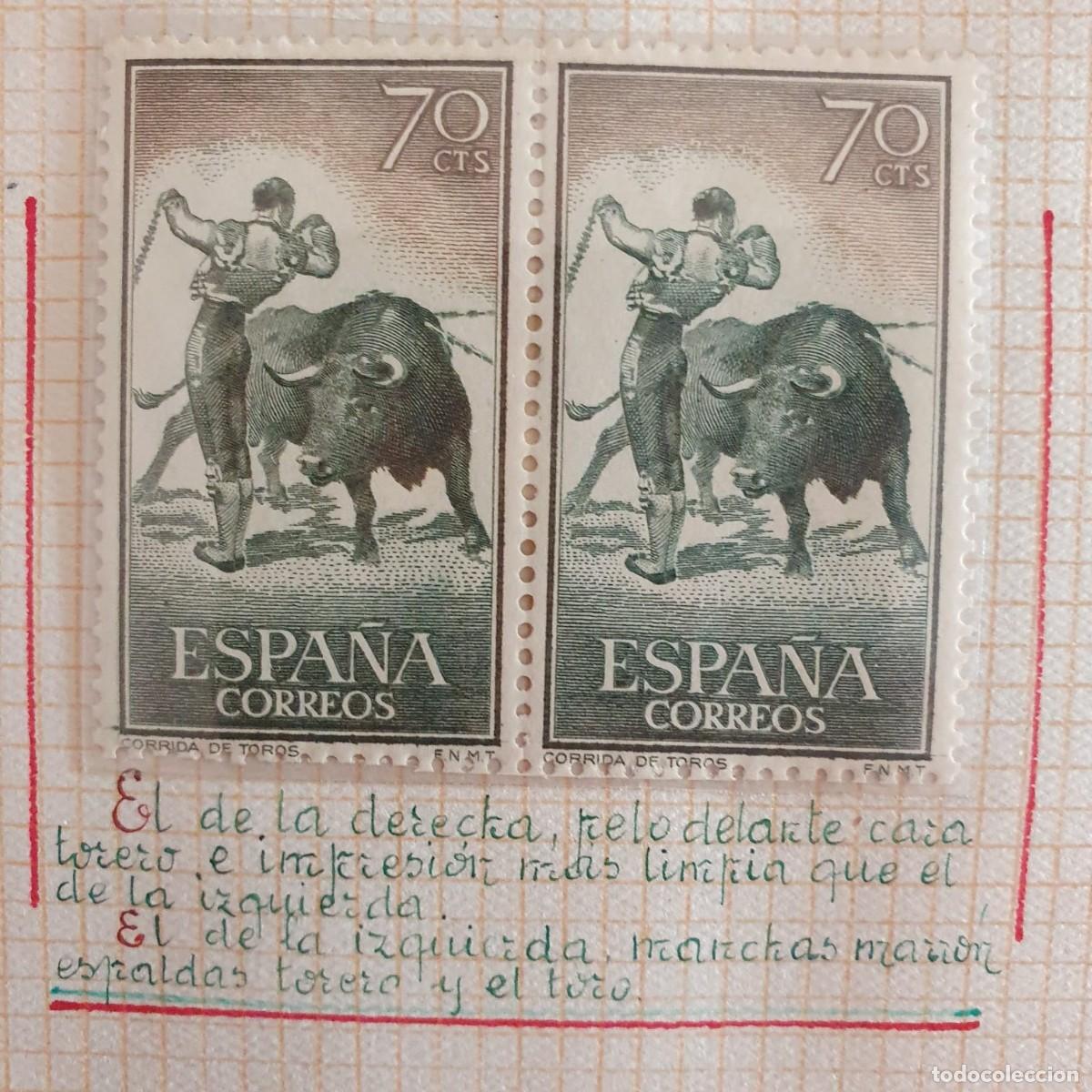 Sellos: PAREJA EDIFIL 1259 ** VARIEDAD pelo en cara ESPA&Ntilde;A 1960
