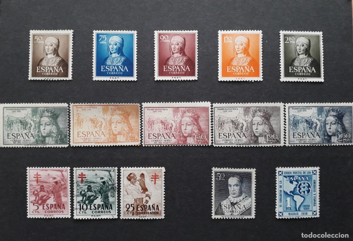 Sellos: Sellos Espa&ntilde;a a&ntilde;o 1951* completo en nuevo sin 1088/1090