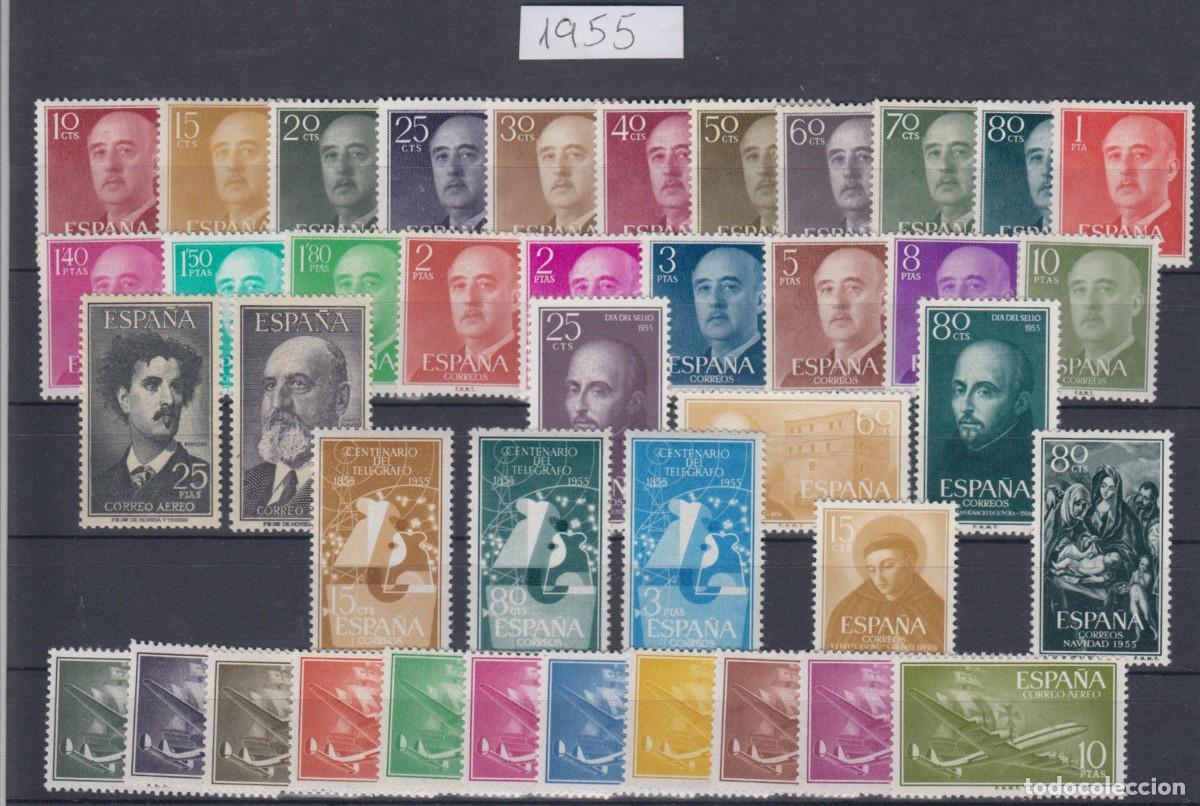 Sellos: Sellos Espa&ntilde;a a&ntilde;o 1955* completo en nuevo