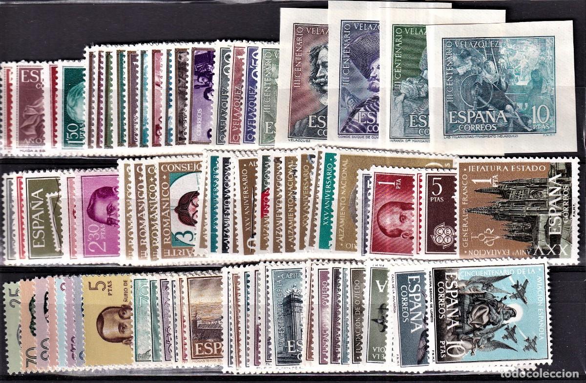 Sellos: Sellos Espa&ntilde;a a&ntilde;o 1961* completo en nuevo