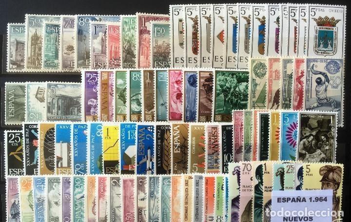 Sellos: Sellos Espa&ntilde;a a&ntilde;o 1964* completo en nuevo