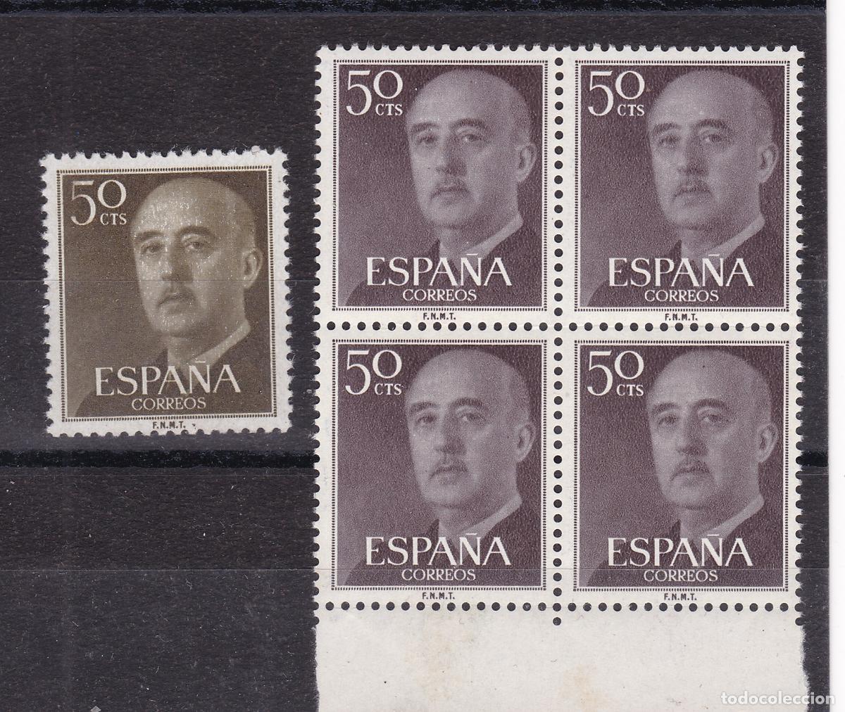 Sellos: FC-36- FRANCO 50 Cts B4 Error Color (similar a 60 Cts) ** Sin Fijasellos