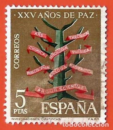 Sellos: Espa&ntilde;a. Spain. 1964. Edifil # 1587. XXV A&ntilde;os de Paz. Investigacion