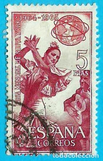 Sellos: Espa&ntilde;a. Spain. 1964. Edifil # 1593. Feria Mundial Nueva York. Carmen Amaya. Flamenco