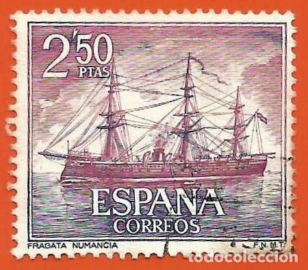 Sellos: Espa&ntilde;a. Spain. 1964. Edifil # 1608. Marina Espa&ntilde;ola. Fragata &rdquo;Numancia&rdquo;