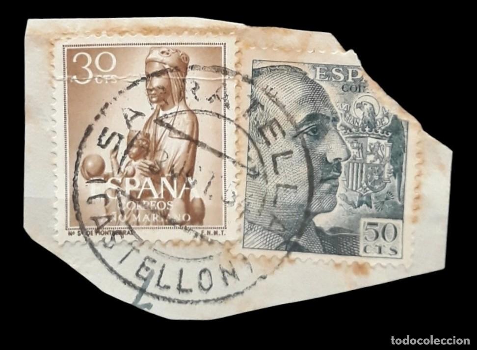 Sellos: ESPA&Ntilde;A 1954 A&Ntilde;O MARIANO. EDIFIL N.⁰ 1135. FECHADOR SABRATELLA - CASTELL&Oacute;N. USADO.