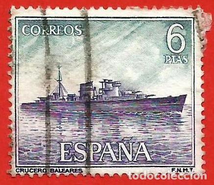 Sellos: Espa&ntilde;a. Spain. 1964. Edifil # 1611. Marina Espa&ntilde;ola. Crucero &rdquo;Baleares&rdquo;