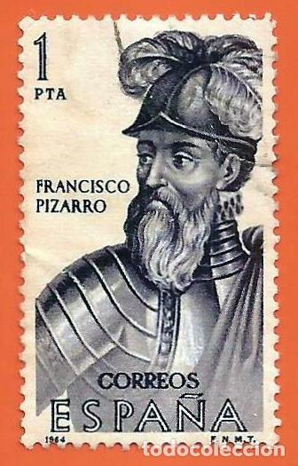 Sellos: Espa&ntilde;a. Spain. 1964. Edifil # 1625. Forjadores de America. Francisco Pizarro