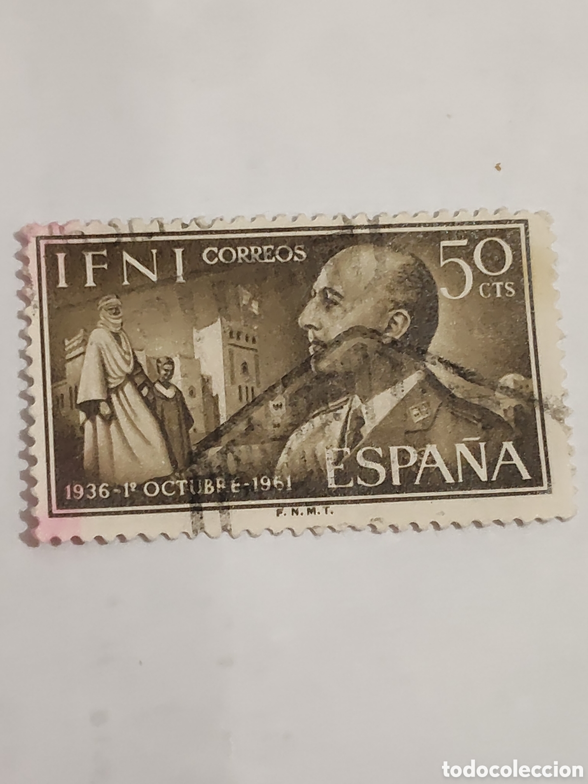 Francobolli: Sello de Ifni Gral Franco 1961 usado