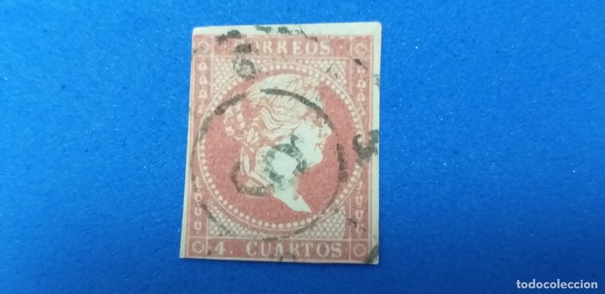 Sellos: Sello de Espa&ntilde;a. USADO. A&Ntilde;O 1856 - 1859. EDIFIL 44. ISABEL II.