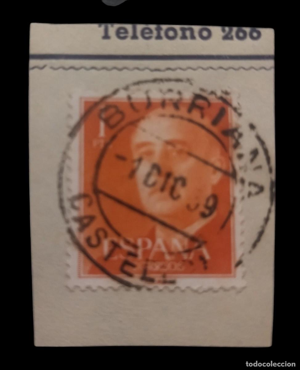 Sellos: FRANCO FECHADOR BURRIANA (CASTELL&Oacute;N). USADO.
