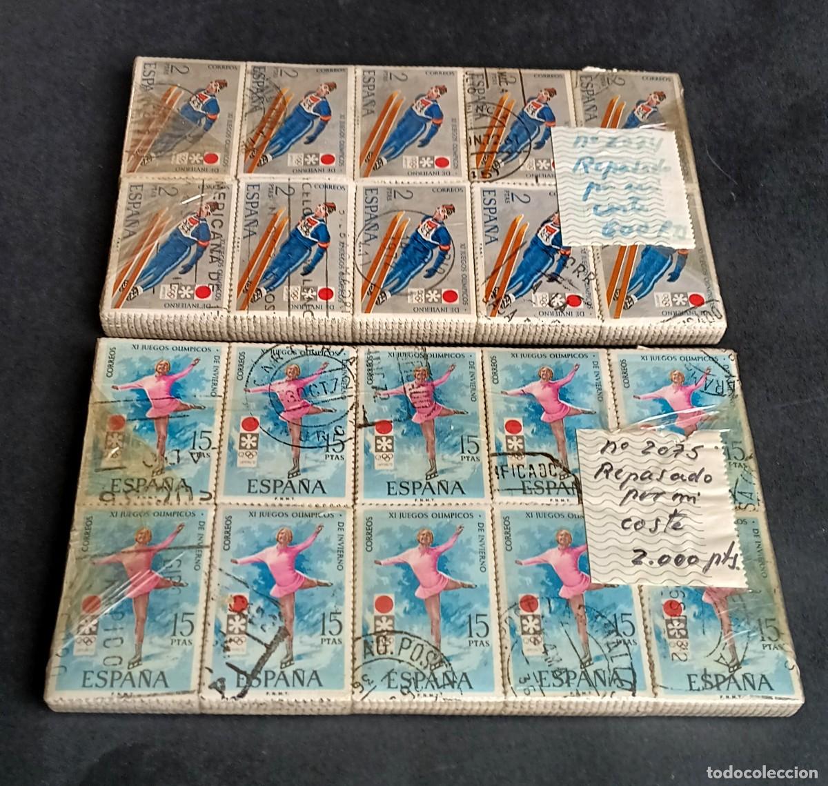 Sellos: JJOO SAPPORO 1972. 1.000 Series Matasello. Edifil. 2074-2075+ OBSEQUIO