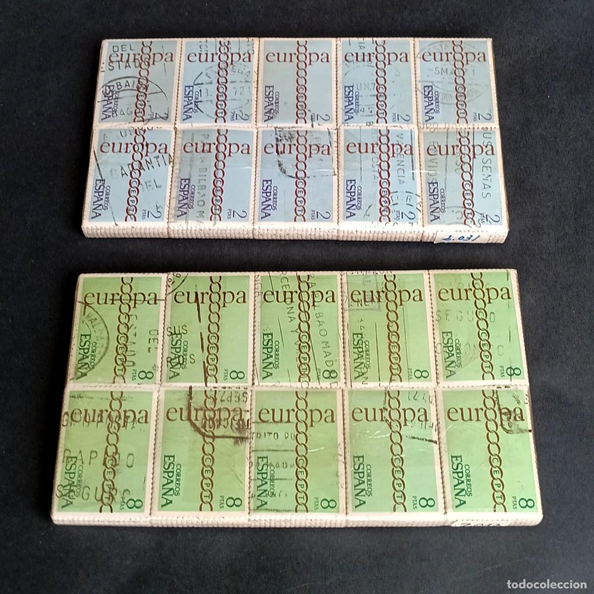 Sellos: EUROPA CEPT 1971. 1.000 Series Matasello. Edifil. 2031-2032 + OBSEQUIO