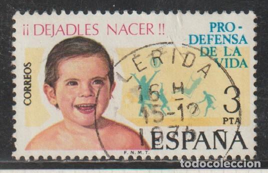 Sellos: ESPA&Ntilde;A // EDIFIL 2282 // 1975 .... USADO - PRO-DEFENSA DE LA VIDA - MATASELLOS LERIDA