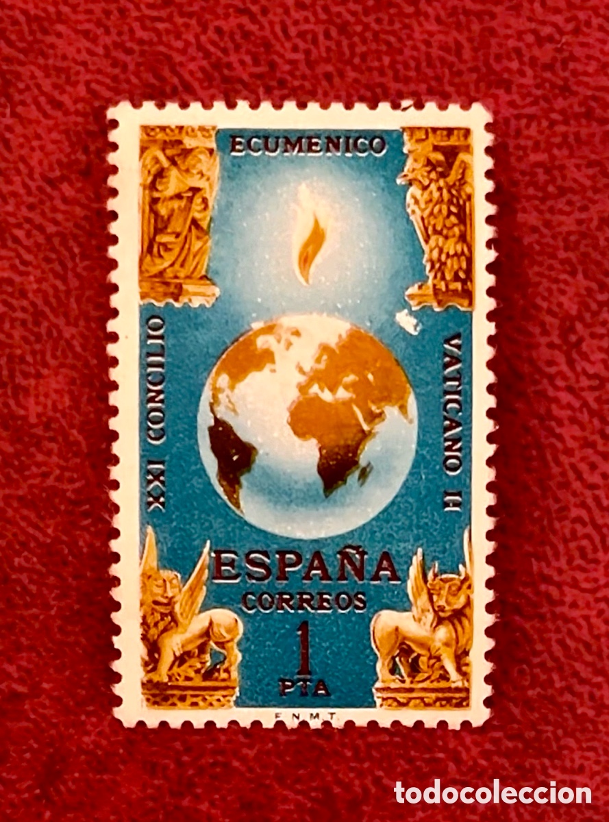 Sellos: Bonito sello Clausura Concilio Vaticano II 1965