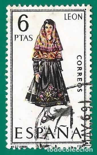Sellos: Espa&ntilde;a. Spain. 1969. Edifil # 1900. Traje regional. Leon