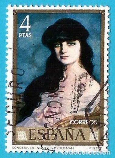 Sellos: Espa&ntilde;a. Spain. 1971. Edifil # 2024. Ignacio de Zuloaga. Condesa de Noailles