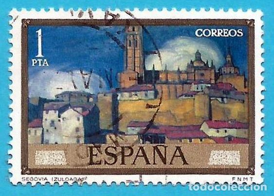 Sellos: Espa&ntilde;a. Spain. 1971. Edifil # 2020. Ignacio de Zuloaga. Vista de Segovia