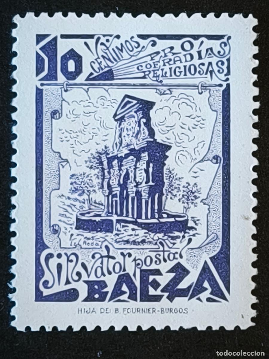 Sellos: Baeza 10cts-Pro Cofradias Religiosas-Sin valor postal-Imp. Hija de B.Fournier