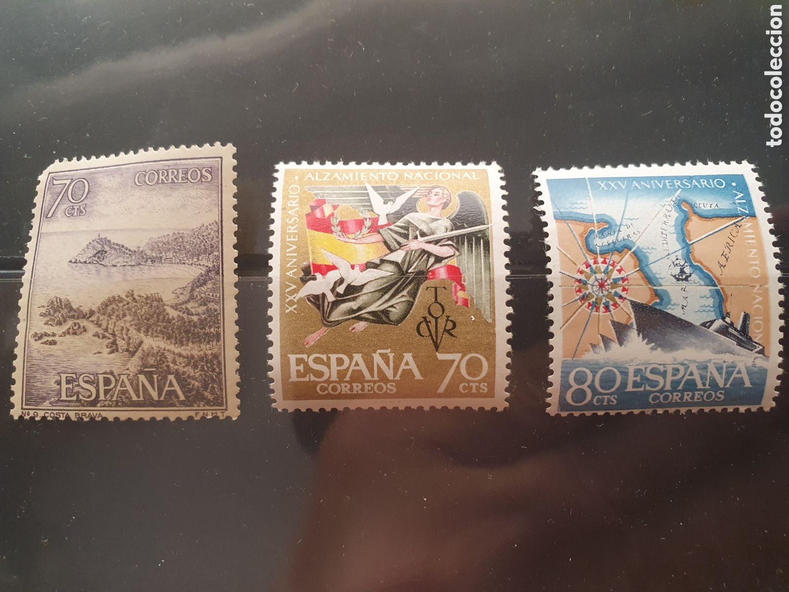 Briefmarken: XXV aniversario alzamiento y Costa Brava