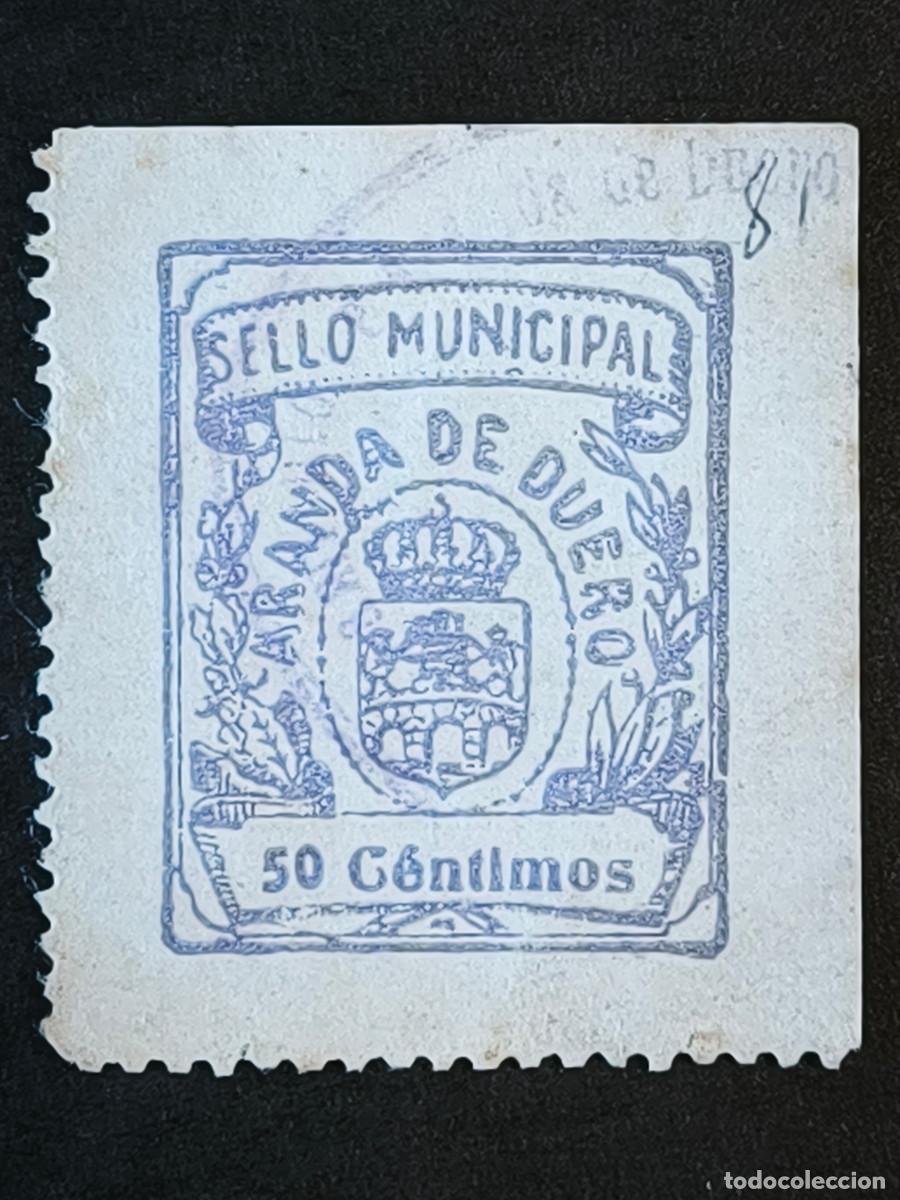 Francobolli: Aranda de Duero 50cts - Sello municipal. Usado