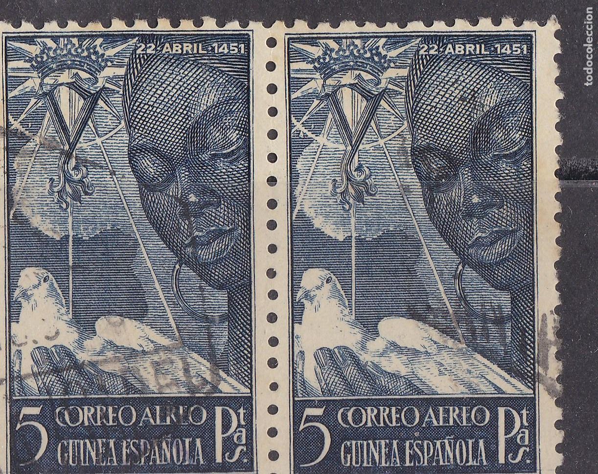 Sellos: AA2- GUINEA Edifil 305 Pareja . Usados CENTRADOS . Perfectos