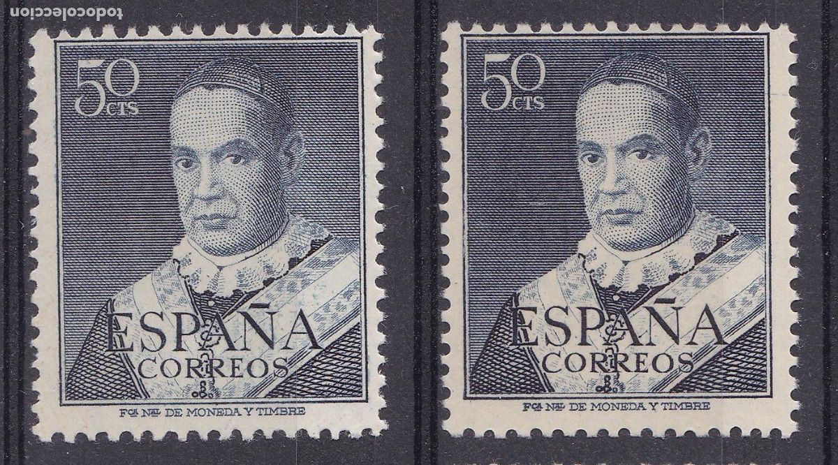 Sellos: AA2- CLARET Edifil 1102 x 2 ** Sin Fijasellos. VARIEDAD COLOR Perfectos
