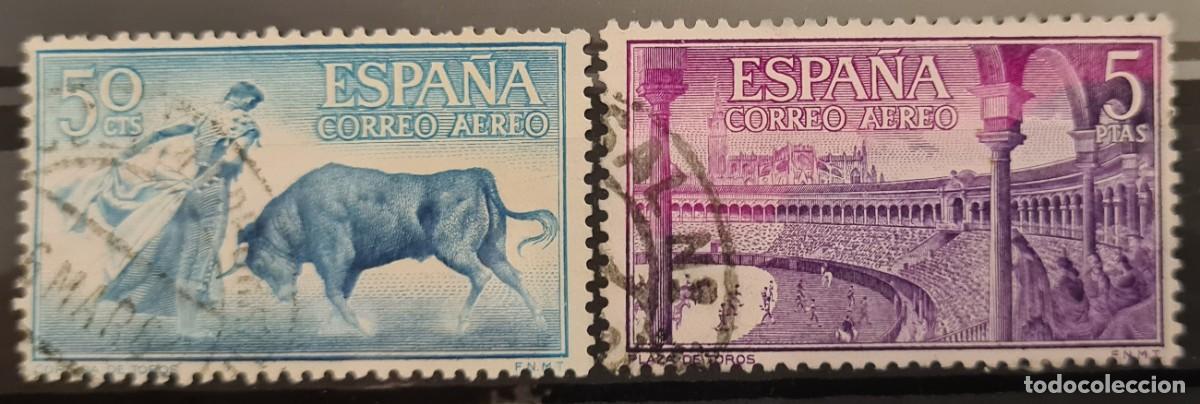 Briefmarken: Serie de sellos a&eacute;reos usados de Espa&ntilde;a 1960: Tauromaquia